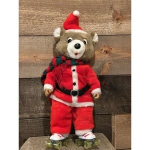Superfine Roller Skating Bear Musical Santa Christmas 1985 Music Only